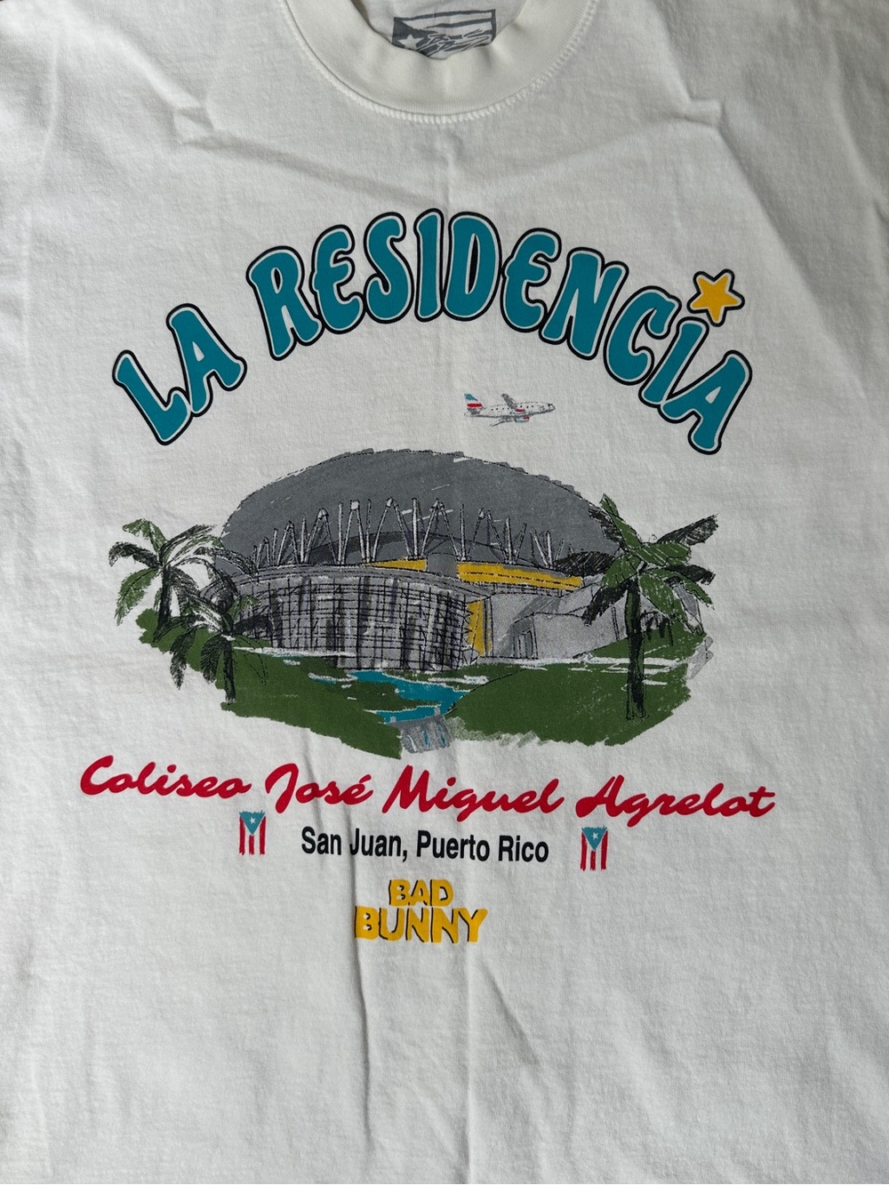 Off White Bad Bunny DTMF Tour Merch - La Residencia Tee - Picture 5 of 5
